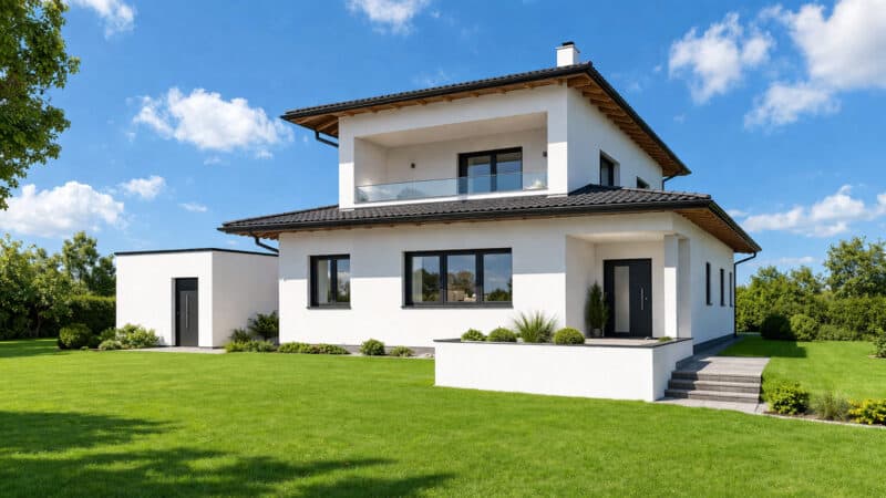 Neubau Einfamilienhaus in Enns mit Pool und offenem Wohnbereich